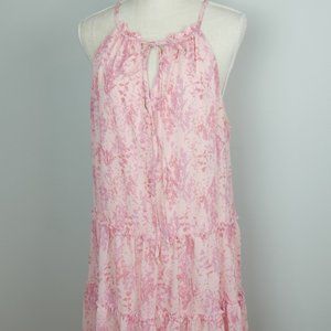 NWT Anthropologie Drew Pink Floral Dress Garden Party Mini Derss Large